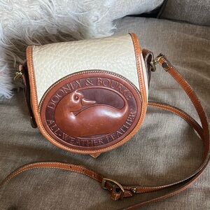 Dooney & Bourke Tan and Brown Leather Crossbody Bag